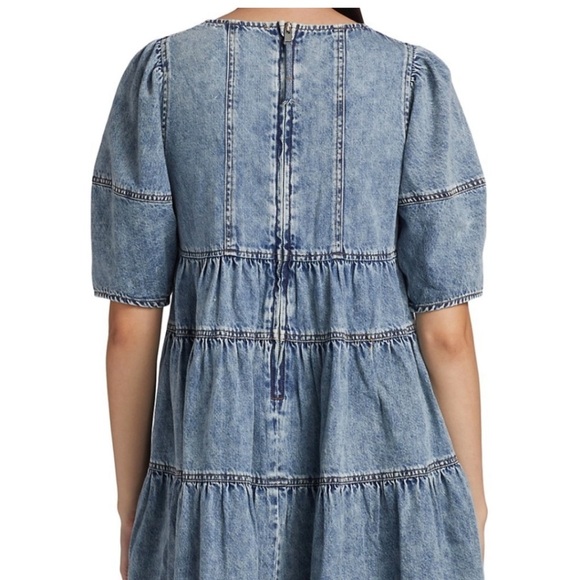 Anthropologie Blue Denim Mini Dress - Picture 2 of 9